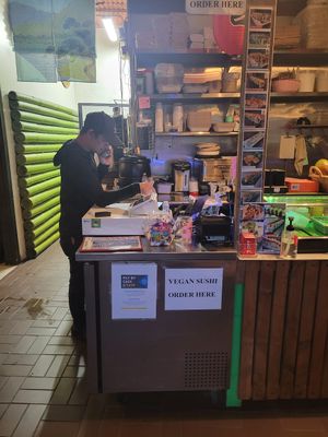 The counter at Sushi Vegan in Santa Monica