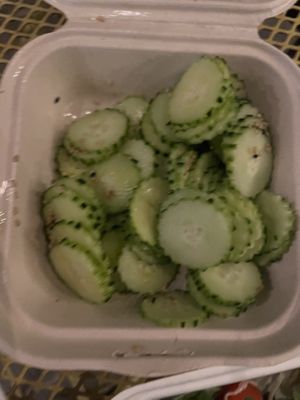 Cucumber salad (sorry it’s blurry!)  at Sushi Vegan in Santa Monica
