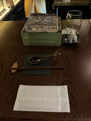 Table setting  at Omakaseed in New York City