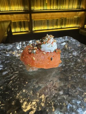 Tomato nigiri 🤤  at Omakaseed in New York City