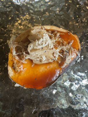 King oyster mushroom, truffle —my favorite   at Omakaseed in New York City