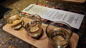 sake half flights at Omakaseed in New York City