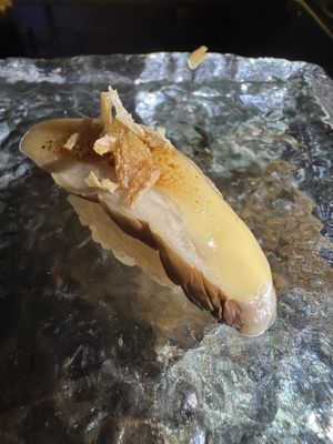 Eggplant nigiri  at Omakaseed in New York City