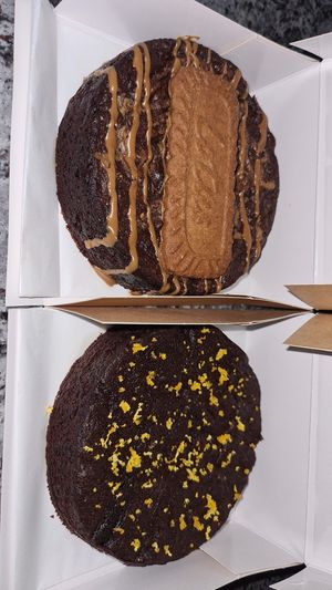 Lotus brownie 
Orange brownie at Daughter's Sweets  in Dubai