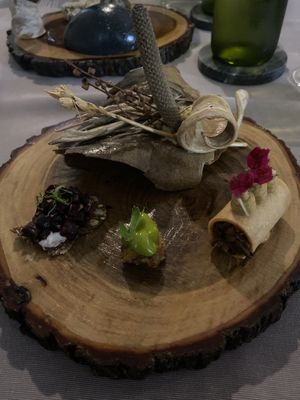 Another exciting course with kale, vegetables and exiting emulsions. Every dish uniquely distinguishable from the last  at The Flackyard in Pinnacle