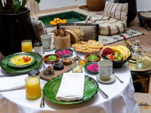Full breakfast at Riad Dar Zaman in Marrakech