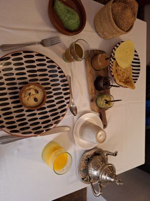 breakfast plus banana,strawberry at Riad Dar Zaman in Marrakech