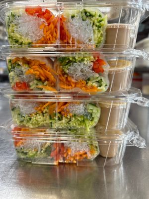 Salad Roll with Peanut Dressing at DelecTable by Zarla Jane in Scarborough