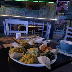 All Veggies platter at Afro Deli and Coffee in Gzira