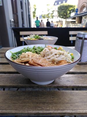 It's enough for dinner (it's bigger than it looks like) at Five Flower Noodle Bar in Lund