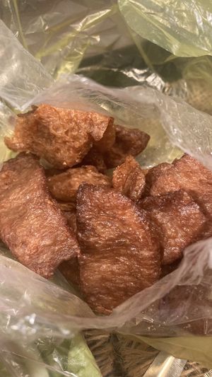 Braised gluten, delicious!  at Mock Meat Stall in Da Lat