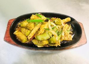 Lemongrass chili tofu aubergine at Viet Hoa Cafe & the Fruit in London