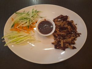 Crispy vegan dugk - yum! at Viet Hoa Cafe & the Fruit in London