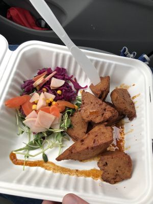 Buffalo wings and pickled veg at Trumpet Blossom Cafe in Iowa City