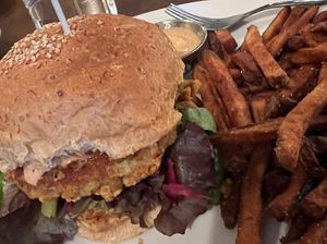 The  Veggieburger.  at Trumpet Blossom Cafe in Iowa City