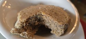 Buckwheat Corn cake at Trumpet Blossom Cafe in Iowa City