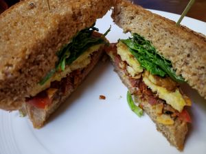 Tempeh BLT at Trumpet Blossom Cafe in Iowa City