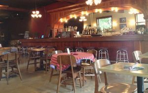 Indoor seating  at Trumpet Blossom Cafe in Iowa City