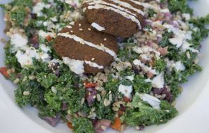 Mediterranean salad  at Trumpet Blossom Cafe in Iowa City