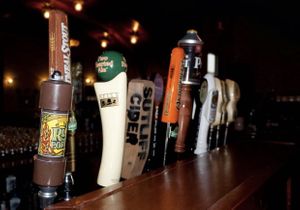 Beers on tap  at Trumpet Blossom Cafe in Iowa City