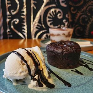 Gluten-free brownie at Dervish in Berlin