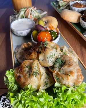 Fried manti set at Dervish in Berlin