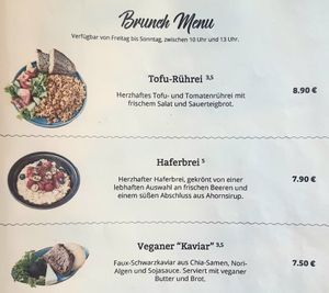 Brunch menu at Dervish in Berlin