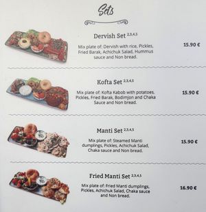 Set menu at Dervish in Berlin