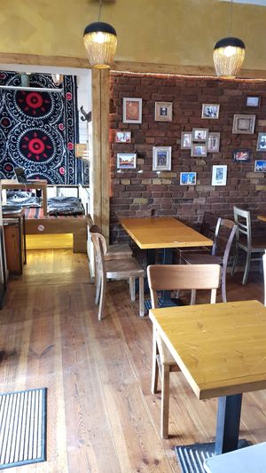 Interior of restaurant - seating at Dervish in Berlin