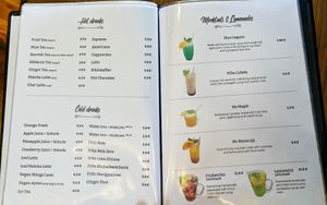 Menu page at Dervish at Dervish in Berlin