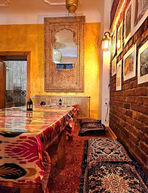 Cushion seating area at Dervish in Berlin