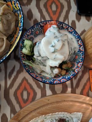 Yoghurt salad at Dervish in Berlin