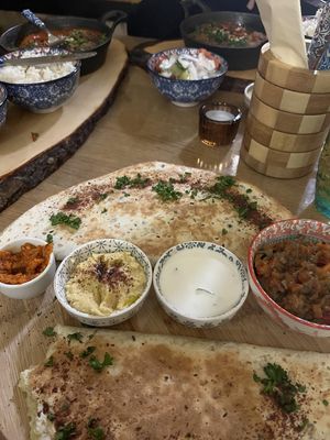 Qutab flatbread at Dervish in Berlin