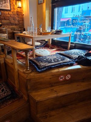 (They have a tiny beautiful sink on the side so you can wash your hands without putting on your shoes again) at Dervish in Berlin