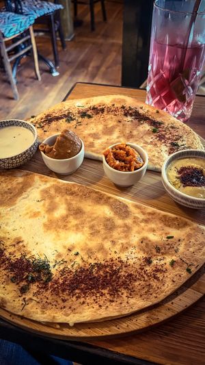 The flatbread   at Dervish in Berlin