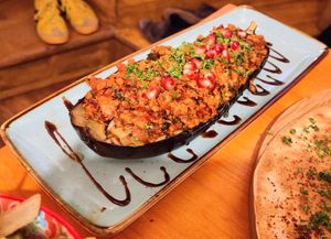 Stuffed aubergine at Dervish in Berlin