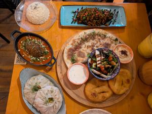 Some of the sharing platter for two at Dervish in Berlin