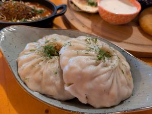 Potato and pumpkin manti at Dervish in Berlin