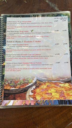 Menu  at El Wagon in Manuel Antonio