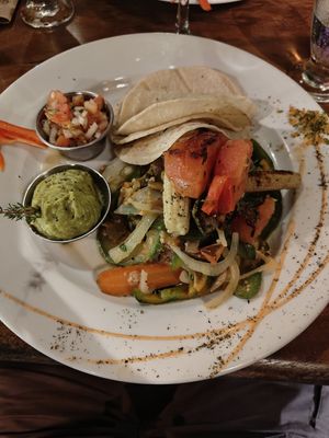 Plant-based Fajitas at El Wagon in Manuel Antonio