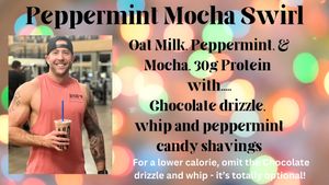 Peppermint Mocha Whip….Delicious!! Available this month only!  at Kiwi Juice Bar in Chandler