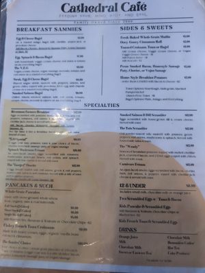 The VEG and Tofu Scramble are options at Cathedral Cafe in Fayetteville