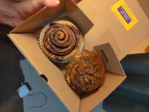 Original and date caramel cinnamon buns at Ubud Cinnamon in Ubud