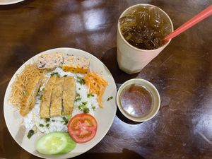 Broken rice   at Vinh An Chay in Ho Chi Minh City