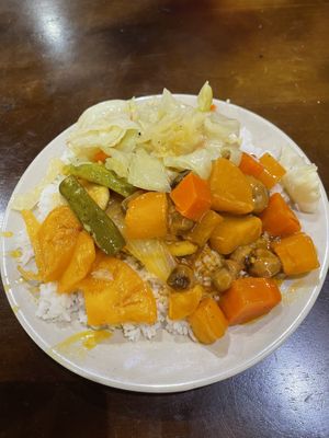 Vegan rice  at Vinh An Chay in Ho Chi Minh City