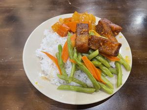 Vegan rice   at Vinh An Chay in Ho Chi Minh City