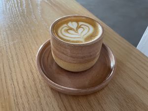 Flat white with oat milk   at Flat White Specialty Coffee - Al Hilal in Doha