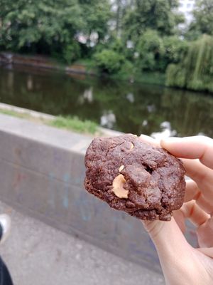 Chocolate hazelnut caramel date cookie, so sweet but so yummy 😋 at La Maison in Berlin