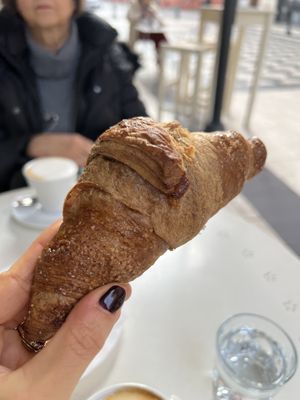 Vegan raspberry croissant   at Sorelle Fontebasso Patisserie in Pescara