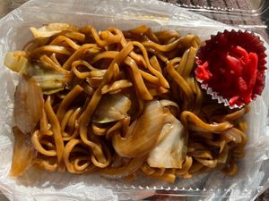 yakisoba without meat at Suzunoya in Kuroishi